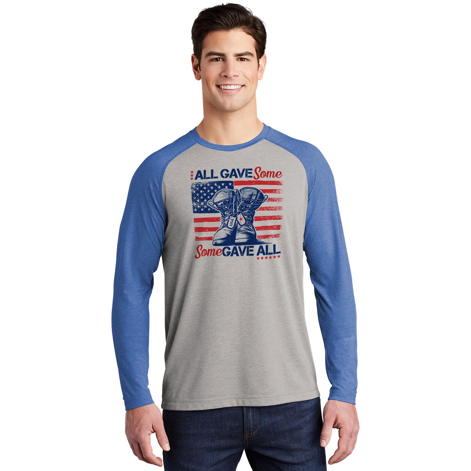 All Gave Some, Some Gave All 2 Tone Long Sleeve Shirt - Mind To Merchandise